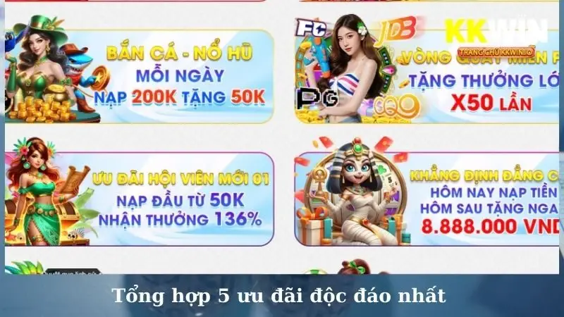 Tổng hợp 5 ưu đãi độc đáo nhất 