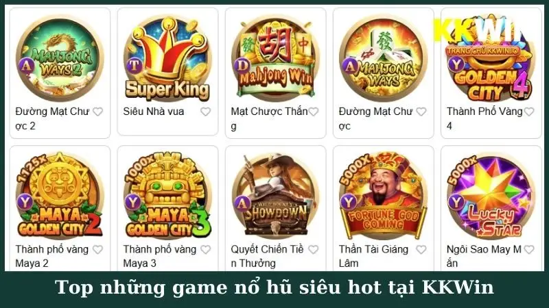 Top những game nổ hũ siêu hot tại KKWin