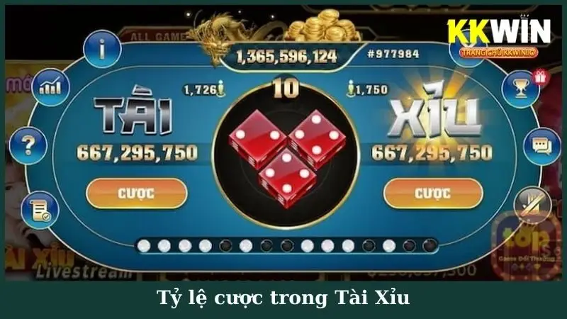 Tỷ lệ cược trong Tài Xỉu