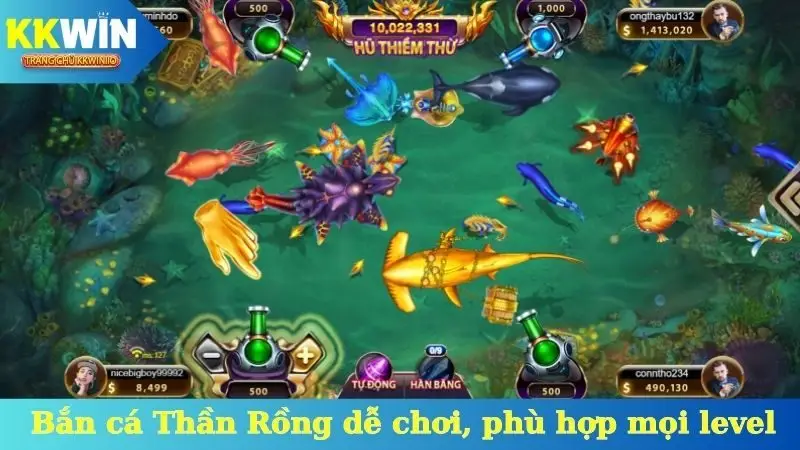 Bắn cá Thần Rồng dễ chơi, phù hợp mọi level